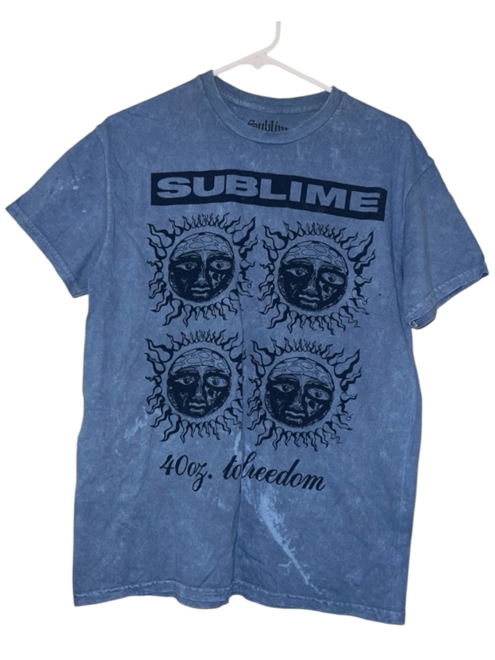 Sublime 40oz. To Freedom Blue Graphic T Shirt Size Large